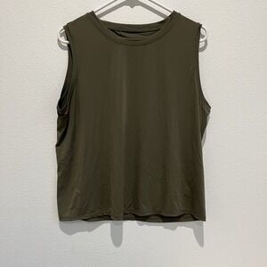 Muscle Tank Top Women's Xl Boxy Waist Moisture Wicking Exercise Yoga Run Shirt